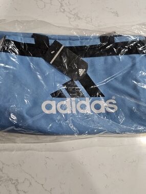 adidas Sky Blue Gym Duffle with Black Logo